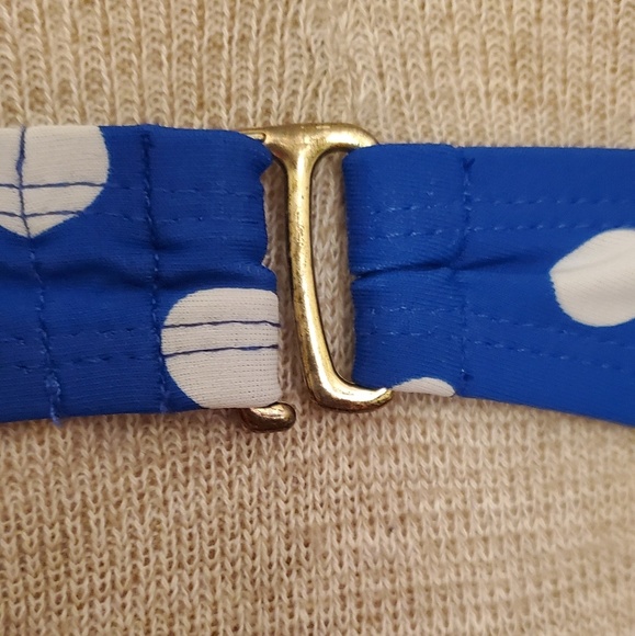Mossimo blue white polka dot bikini top L - Picture 3 of 5